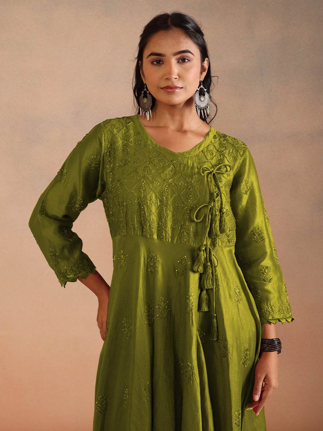 NOORZA CHANDERI ANARKALI - KRI CHIKANKARI